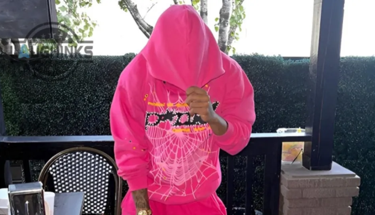 pink spider hoodie